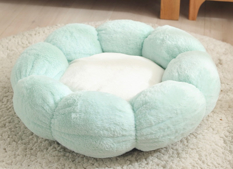 Flower Pet Nest – weiche Katzen- & Hundematte im Blumen-Look