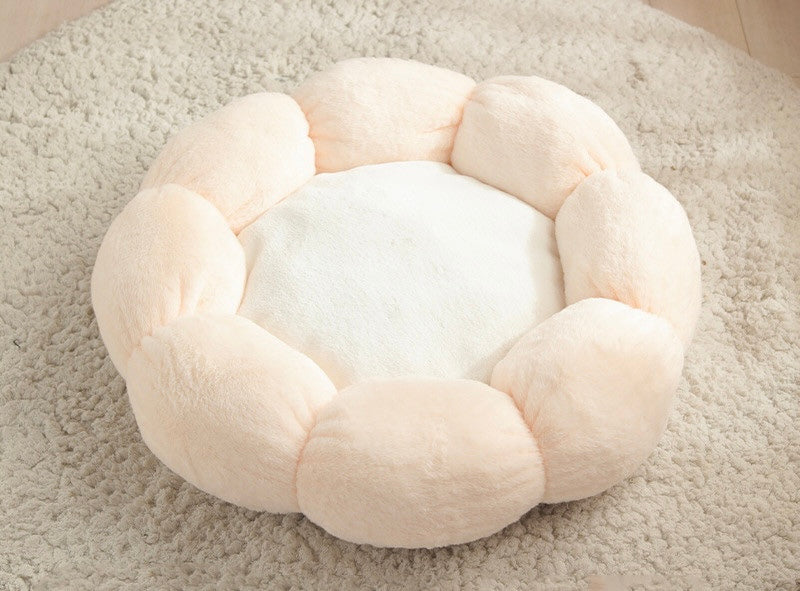 Flower Pet Nest – weiche Katzen- & Hundematte im Blumen-Look