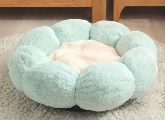 Flower Pet Nest – weiche Katzen- & Hundematte im Blumen-Look